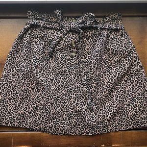 American eagle mini skirt cheetah print with tie bow